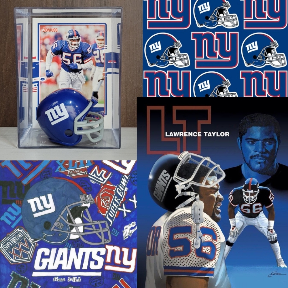 Lawrence Taylor New York Giants Mini Football Helmet Sports Box